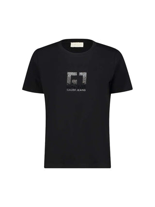 T-SHIRT DONNA - GAUDI JEANS NERO - 611BD64040