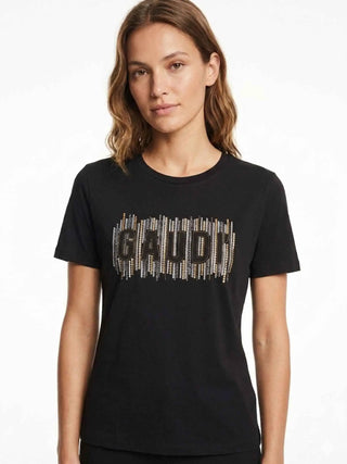 T-SHIRT DONNA - GAUDI JEANS NERO - 611BD64043 3