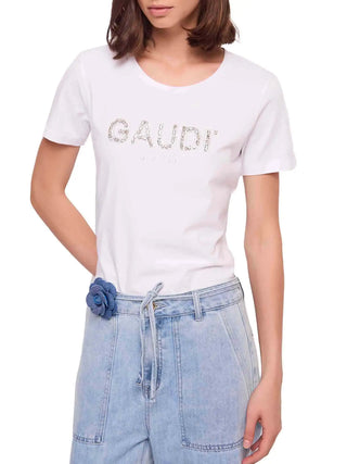 T-SHIRT DONNA - GAUDI JEANS BIANCO - 611BD64067