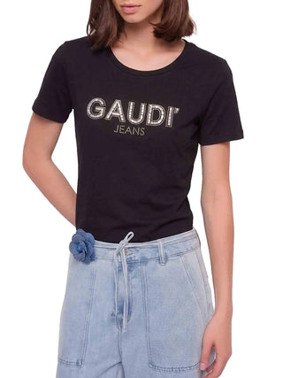 T-SHIRT DONNA - GAUDI JEANS NERO - 611BD64067