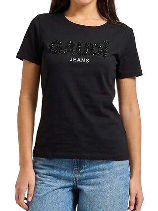 T-SHIRT DONNA - GAUDI JEANS NERO - 611BD64068