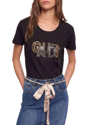 T-SHIRT DONNA - GAUDI JEANS NERO - 611BD64077