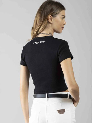 T-SHIRT DONNA - DENNY ROSE NERO - 611DD64016 3