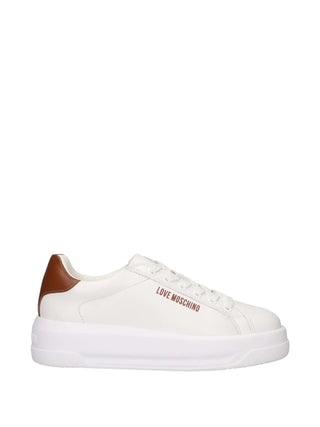 SNEAKERS DONNA - LOVE MOSCHINO BIANCO-CUOIO - JA15065G1OIAH