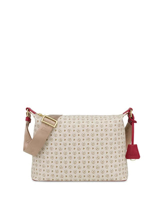 BORSA A SPALLA DONNA - POLLINI AVORIO-ROSSO - TE8400PP02Q11
