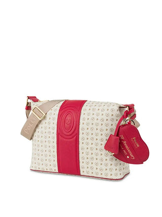 BORSA A SPALLA DONNA - POLLINI AVORIO-ROSSO - TE8400PP02Q1Z 2