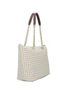 BORSA A SPALLA DONNA - POLLINI AVORIO-MARRONE - TE8410PP02Q11 2