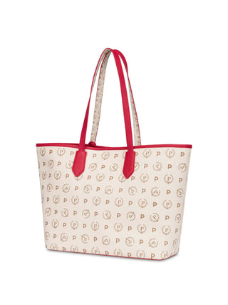 BORSA A SPALLA DONNA - POLLINI AVORIO-ROSSO - TE8427PP06Q1Y 2