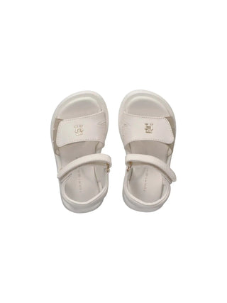 SANDALO BAMBINA - TOMMY HILFIGER BIANCO-PLATINO - T1A2-34274-0326 3