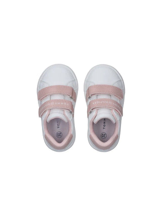 SNEAKERS BAMBINA - TOMMY HILFIGER BIANCO-NUDO - T1A9-34228-1355 3