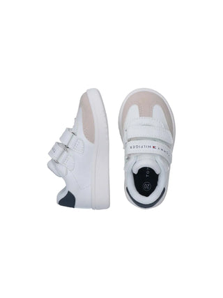 SNEAKERS UNISEX BAMBINO - TOMMY HILFIGER BEIGE-BIANCO - T1X9-34342-1269 4