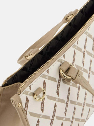 BORSA A MANO DONNA - ARMANI EXCHANGE BIANCO-SABBIA - XW000400 AF17155 4
