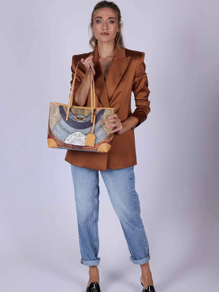 BORSA A SPALLA DONNA - GATTINONI CUOIO - BEG268318WWH 6