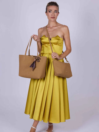 BORSA A SPALLA DONNA - GATTINONI ROMA TAN - BEN268809WPJ 6