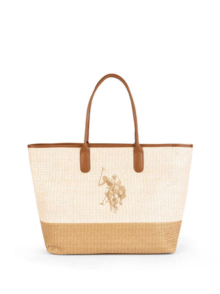 BORSA A SPALLA DONNA - US POLO ASSN. NATURALE - BEU2P8695WP5
