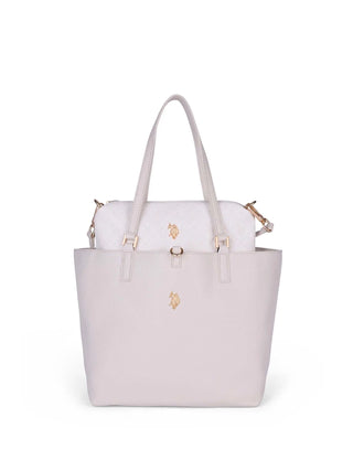 BORSA A SPALLA DONNA - US POLO ASSN. AVORIO - BEUM08707WVP