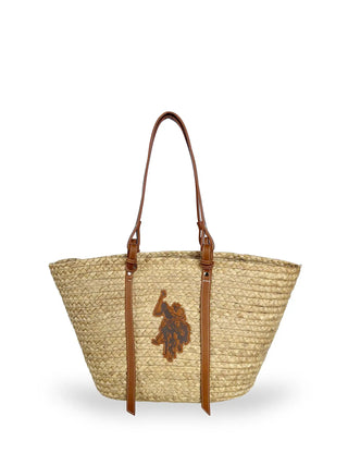BORSA A SPALLA DONNA - US POLO ASSN. NATURALE - BEUO19023WZA