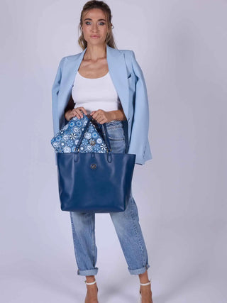 BORSA A MANO DONNA - GATTINONI ROMA BLU - BINTD8011WZT 7