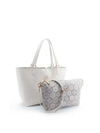 BORSA A SPALLA DONNA - GATTINONI ROMA BIANCO - BINTD8156WZT 4