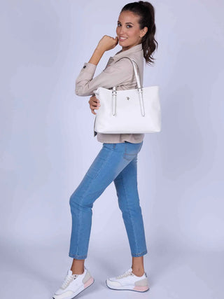 BORSA A SPALLA DONNA - US POLO ASSN. BIANCO - BIU4B8935WVP 4
