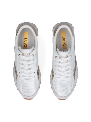 SNEAKERS DONNA - LIU-JO BIANCO-ORO - BA6065TX524 4