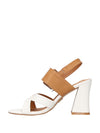 SANDALO DONNA - NAZARENO GABRIELLI BIANCO-CAMEL - 8102 4