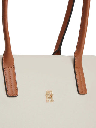 TOTE DONNA - TOMMY HILFIGER CREMA - AW0AW17711 4