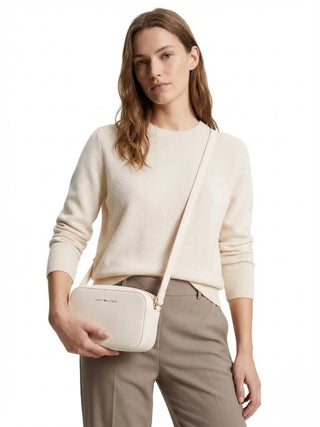 TRACOLLA DONNA - TOMMY HILFIGER CREMA - AW0AW18115 4