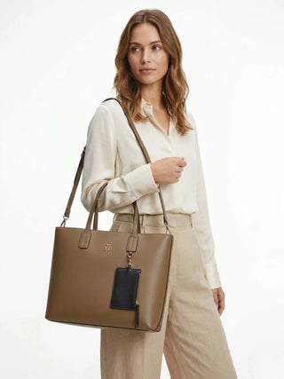BORSA A MANO DONNA - TOMMY HILFIGER TAUPE - AW0AW18122 5