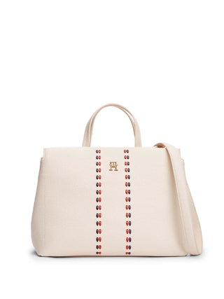 BORSA A MANO DONNA - TOMMY HILFIGER CREMA - AW0AW18155
