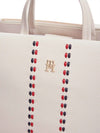 BORSA A MANO DONNA - TOMMY HILFIGER CREMA - AW0AW18155 4