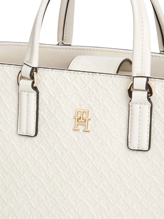 BORSA A MANO DONNA - TOMMY HILFIGER CREMA - AW0AW18418 4