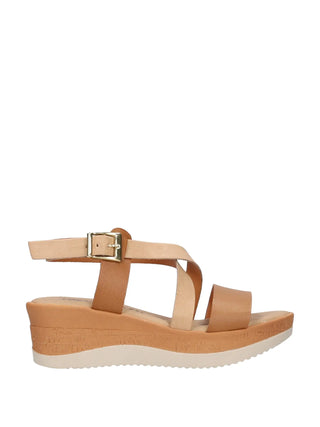 SANDALO DONNA - RIPOSELLA BEIGE - MARIELLA E WC01BX