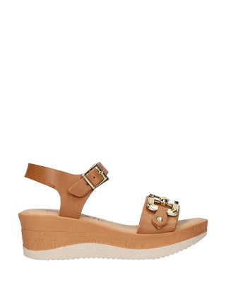 SANDALO DONNA - RIPOSELLA CUOIO - MARIELLA E WC02BX