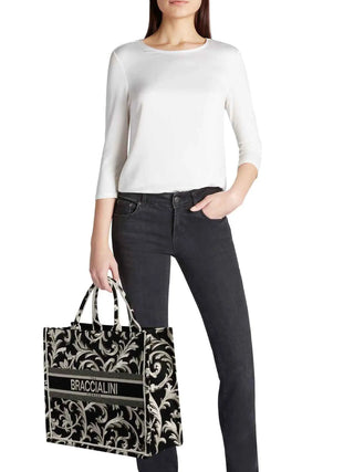 TOTE DONNA - BRACCIALINI NERO - B18921-TY 5