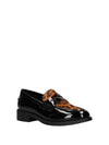 MOCASSINO DONNA - WHYSHY NERO-MARRONE - MG 2A284 2