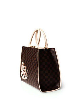 BORSA A MANO DONNA - R372 MARRONE - B001 4