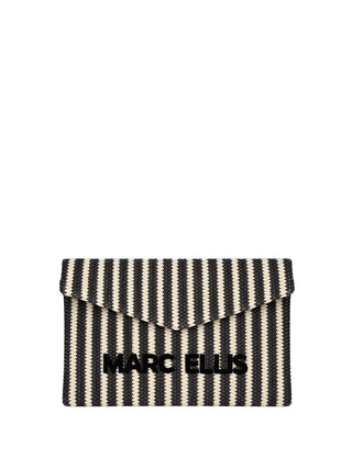BORSA A MANO DONNA - MARC ELLIS NERO-SABBIA - BUBY EIVISSA C.