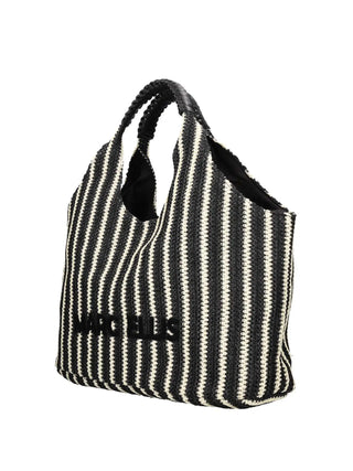 BORSA A SPALLA DONNA - MARC ELLIS NERO-SABBIA - BUBY EIVISSA 2