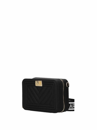 BORSA A SPALLA DONNA - MARC ELLIS NERO-ORO - FLAT BLUSH 2