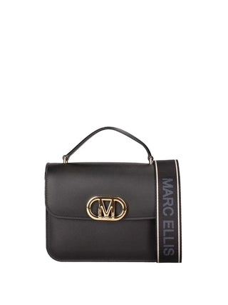 BORSA A SPALLA DONNA - MARC ELLIS NERO-ORO - FLAT EAR 26 4