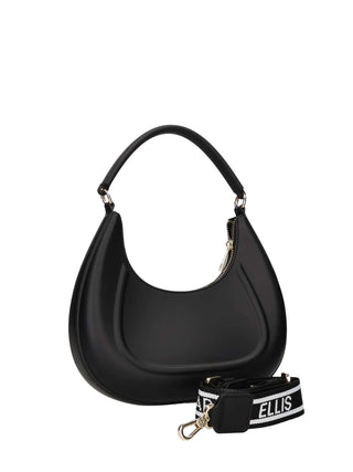 BORSA A SPALLA DONNA - MARC ELLIS NERO-ORO - FLAT HERO M 3