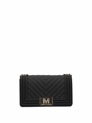 BORSA A SPALLA DONNA - MARC ELLIS NERO-ORO - FLAT S 26