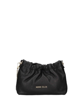 BORSA A SPALLA DONNA - MARC ELLIS NERO-ORO - HELENA DO LT