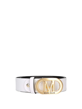 CINTURA DONNA - MARC ELLIS BIANCO-ORO - ME BELT - 175 BX