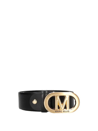 CINTURA DONNA - MARC ELLIS NERO-ORO - ME BELT - 175 BX