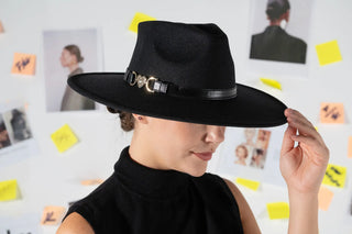 cappello nero elegante fashion