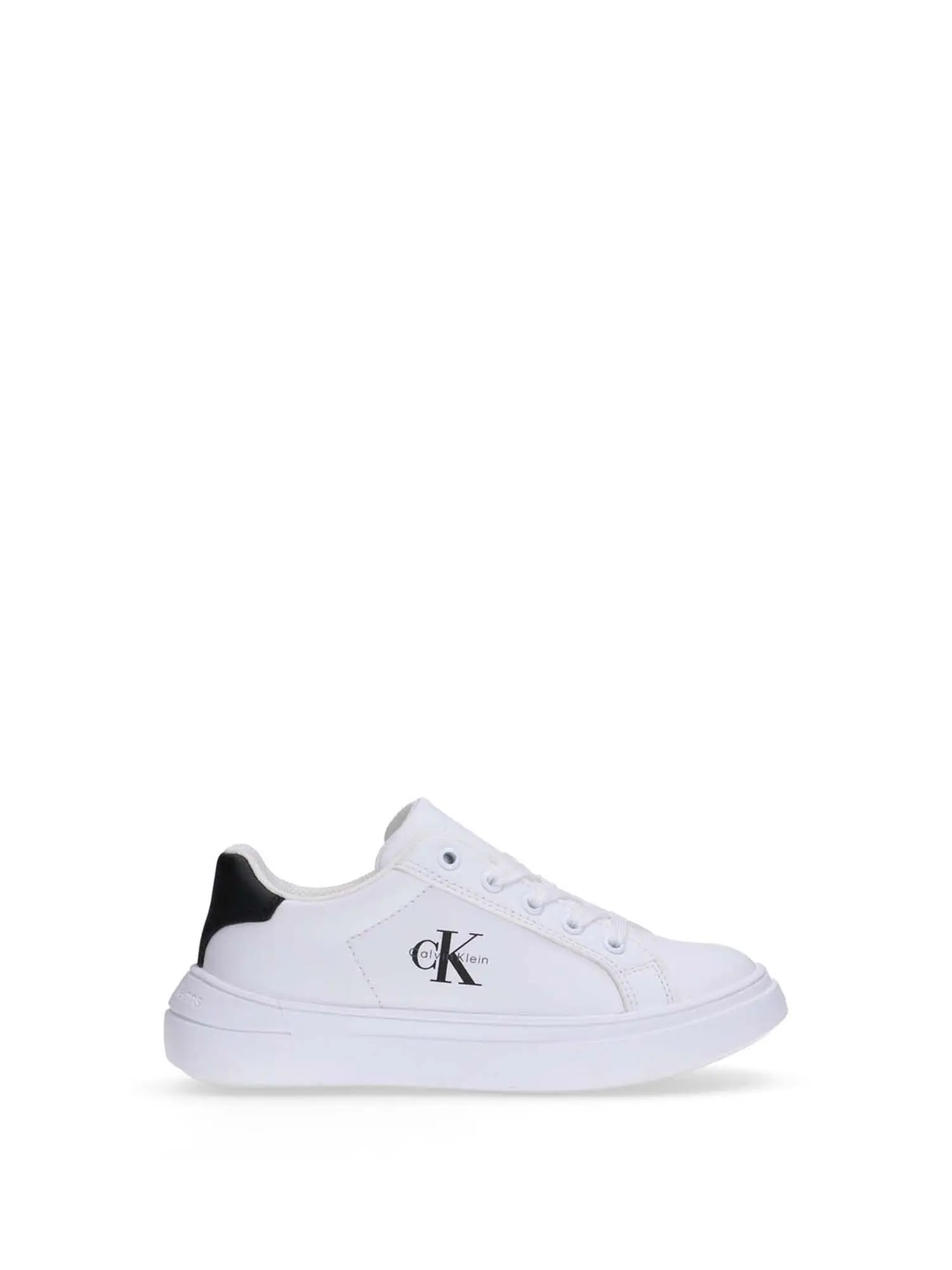 SNEAKERS UNISEX - CALVIN KLEIN - V3X9-83165-1355 - BIANCO/NERO, 38