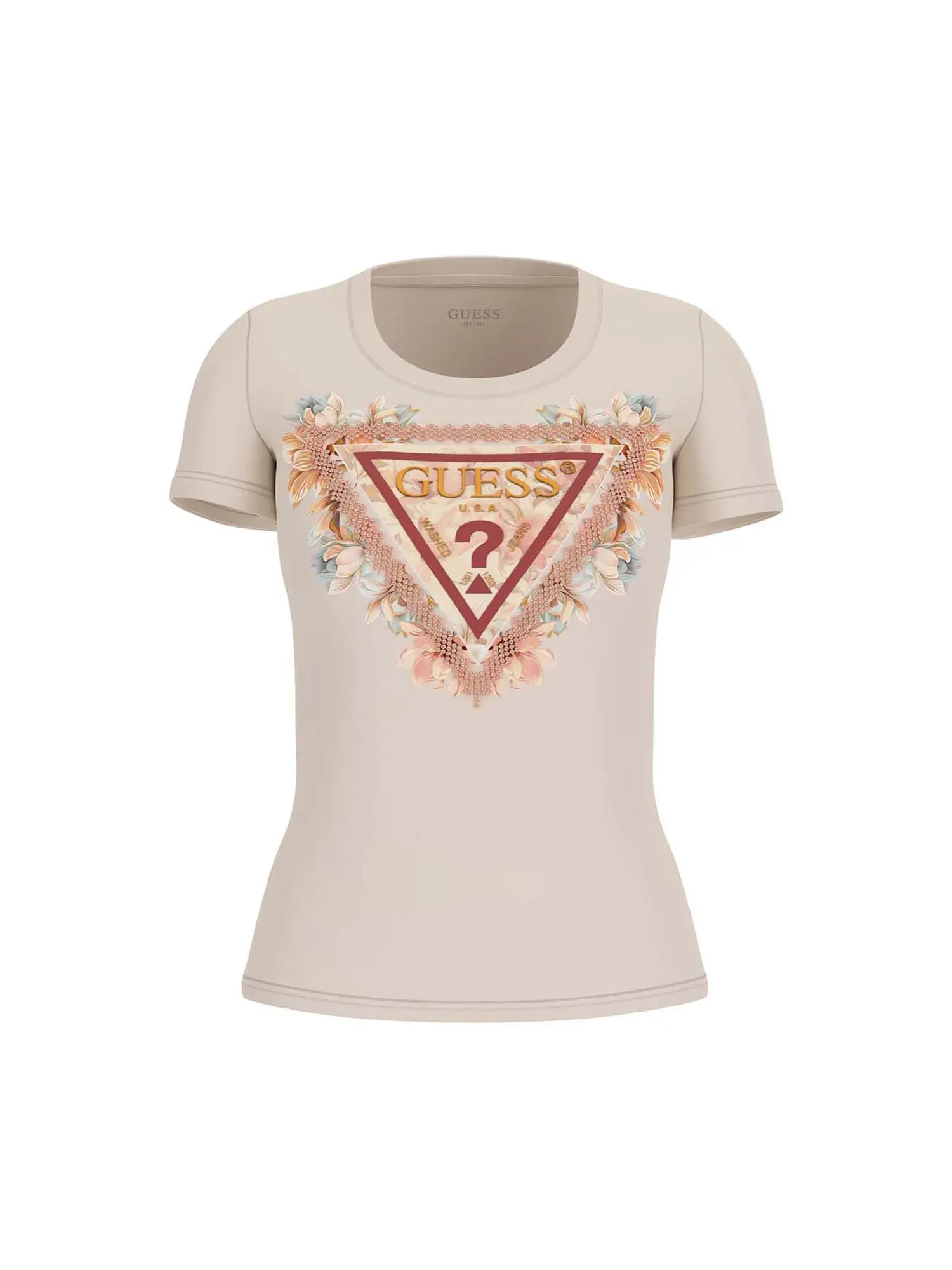 T-SHIRT DONNA - GUESS APPAREL - W5YI08 J1314 - VANIGLIA, M