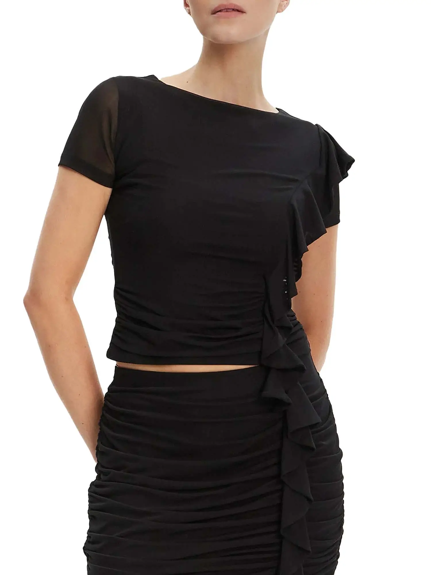 TOP DONNA - GUESS APPAREL - W5YP08 KCZC2 - NERO, S